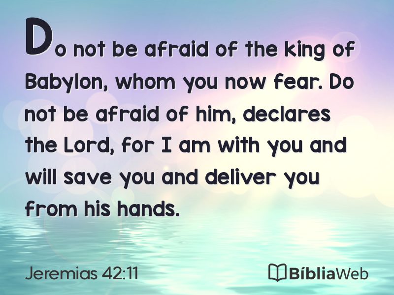 Jeremias 42:11 em imagem para compartilhar