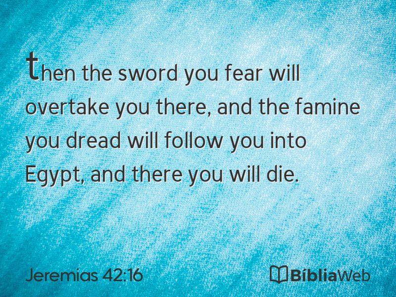 Jeremias 42:16 em imagem para compartilhar