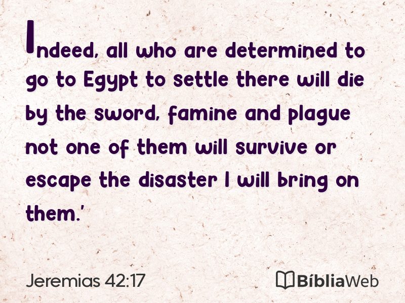 Jeremias 42:17 em imagem para compartilhar