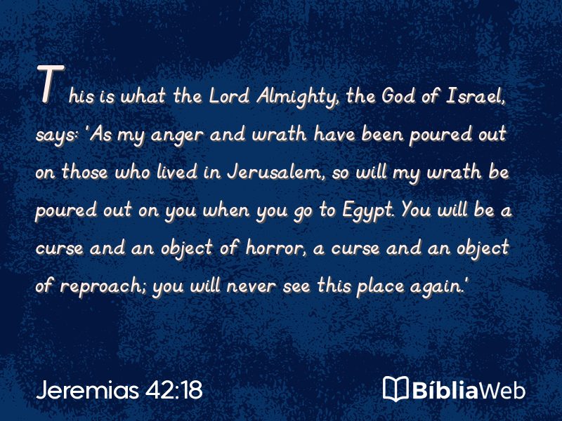Jeremias 42:18 em imagem para compartilhar