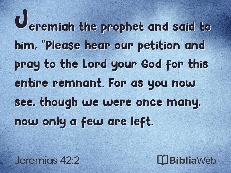 Jeremias 42:2 em imagem para compartilhar