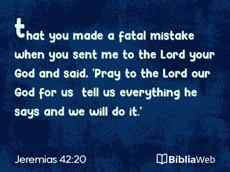 Jeremias 42:20 em imagem para compartilhar