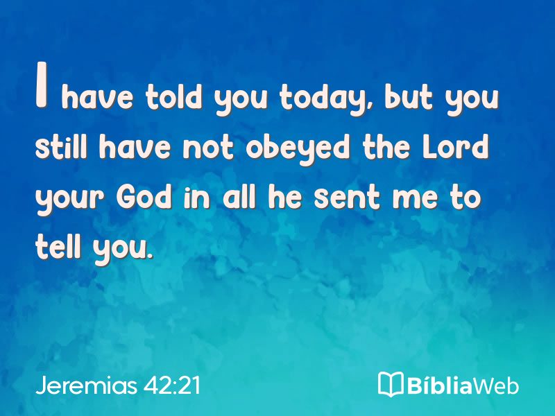 Jeremias 42:21 em imagem para compartilhar