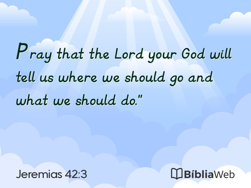 Jeremias 42:3 em imagem para compartilhar