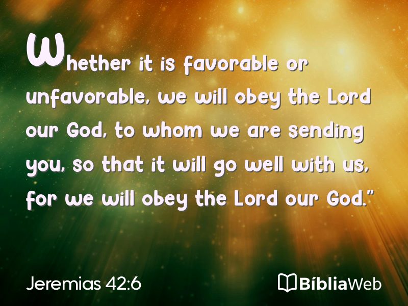 Jeremias 42:6 em imagem para compartilhar