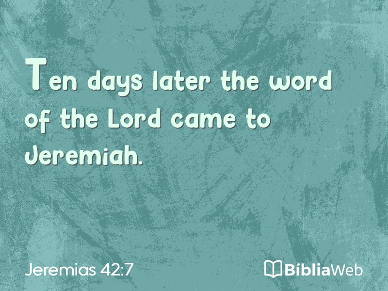 Jeremias 42:7 em imagem para compartilhar