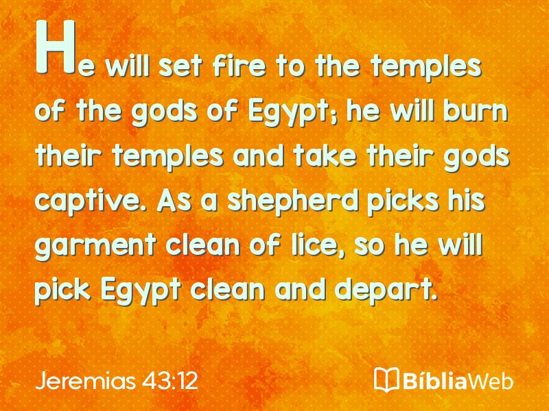 Jeremias 43:12 em imagem para compartilhar