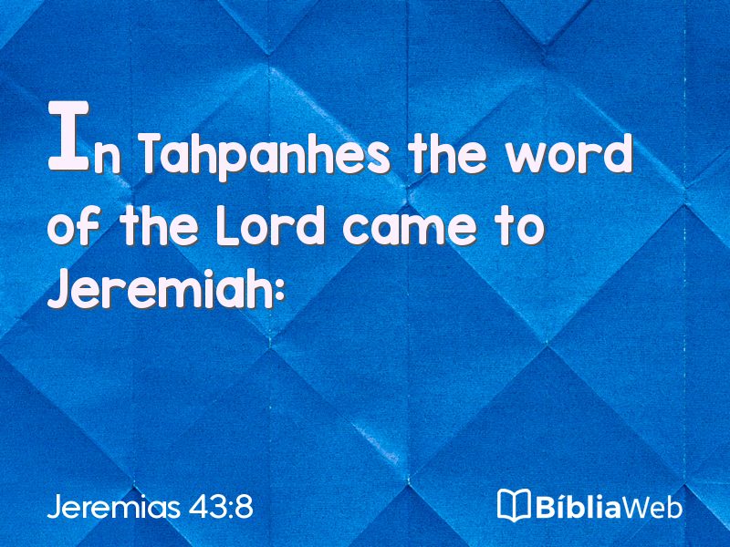 Jeremias 43:8 em imagem para compartilhar