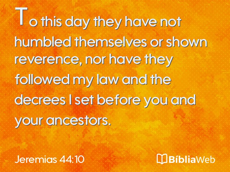 Jeremias 44:10 em imagem para compartilhar