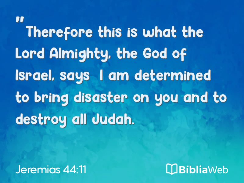 Jeremias 44:11 em imagem para compartilhar