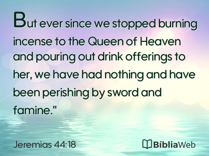 Jeremias 44:18 em imagem para compartilhar
