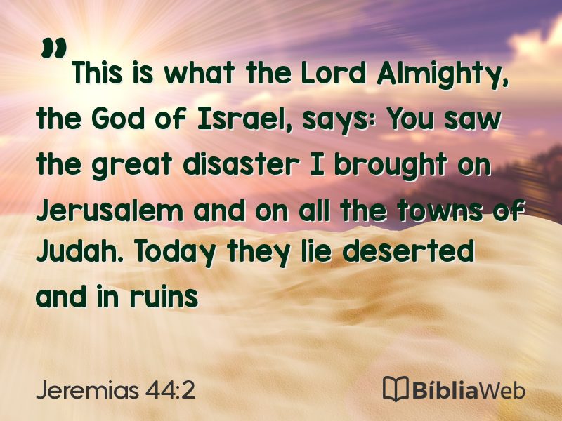 Jeremias 44:2 em imagem para compartilhar