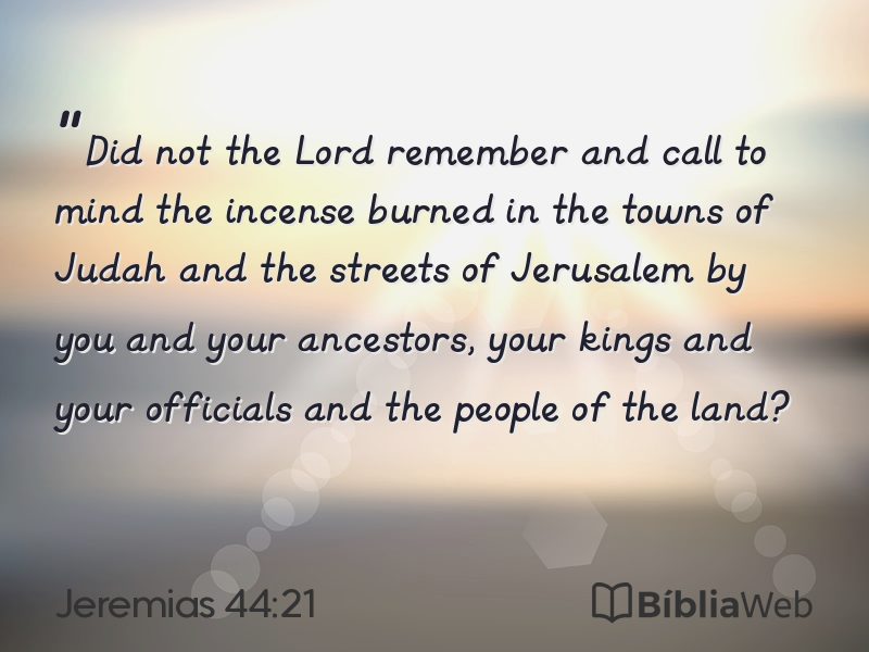 Jeremias 44:21 em imagem para compartilhar