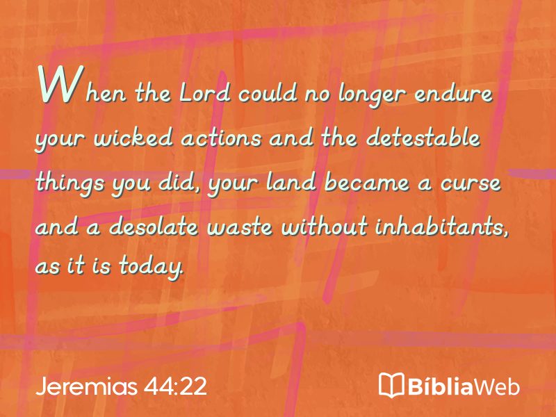 Jeremias 44:22 em imagem para compartilhar
