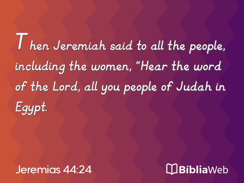 Jeremias 44:24 em imagem para compartilhar