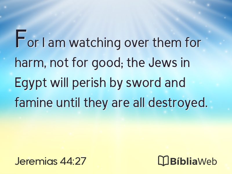 Jeremias 44:27 em imagem para compartilhar