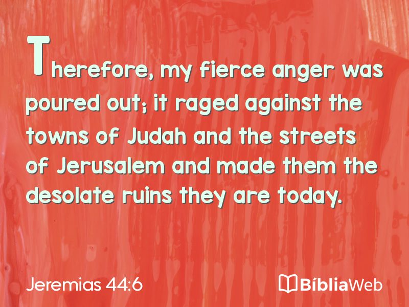 Jeremias 44:6 em imagem para compartilhar