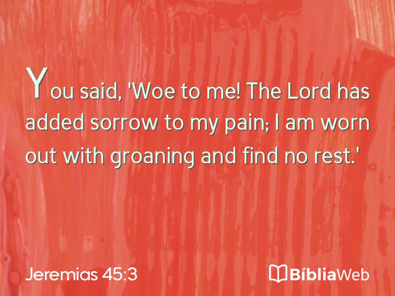 Jeremias 45:3 em imagem para compartilhar