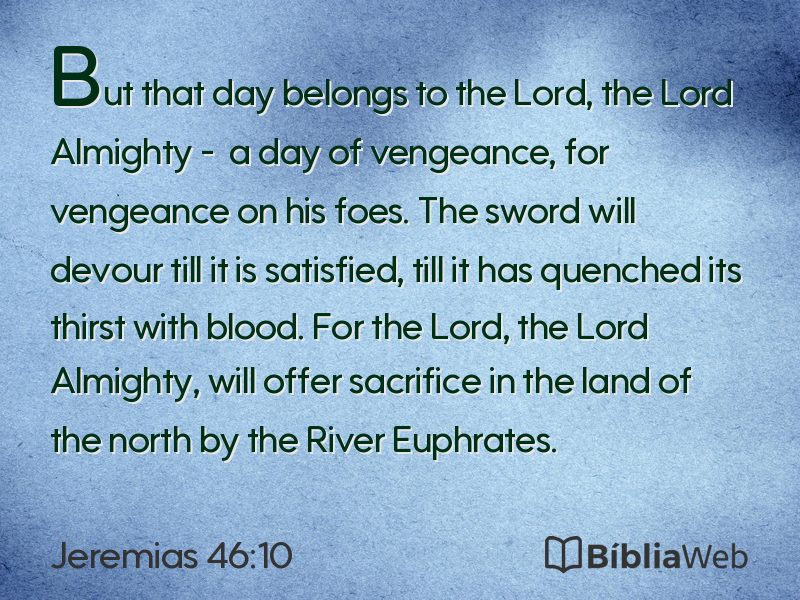 Jeremias 46:10 em imagem para compartilhar