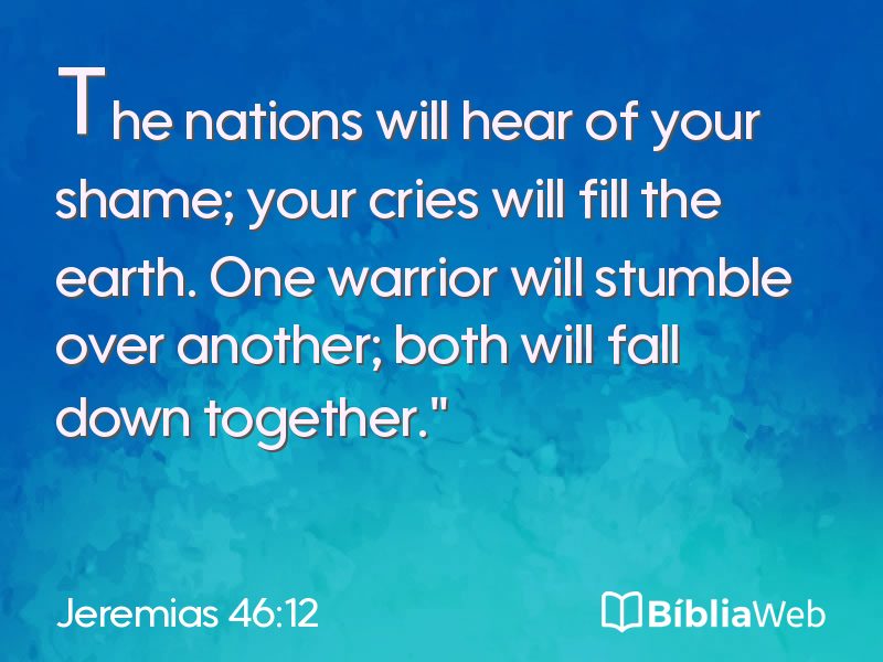 Jeremias 46:12 em imagem para compartilhar