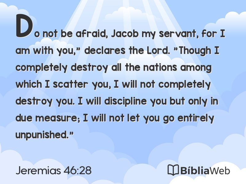 Jeremias 46:28 em imagem para compartilhar