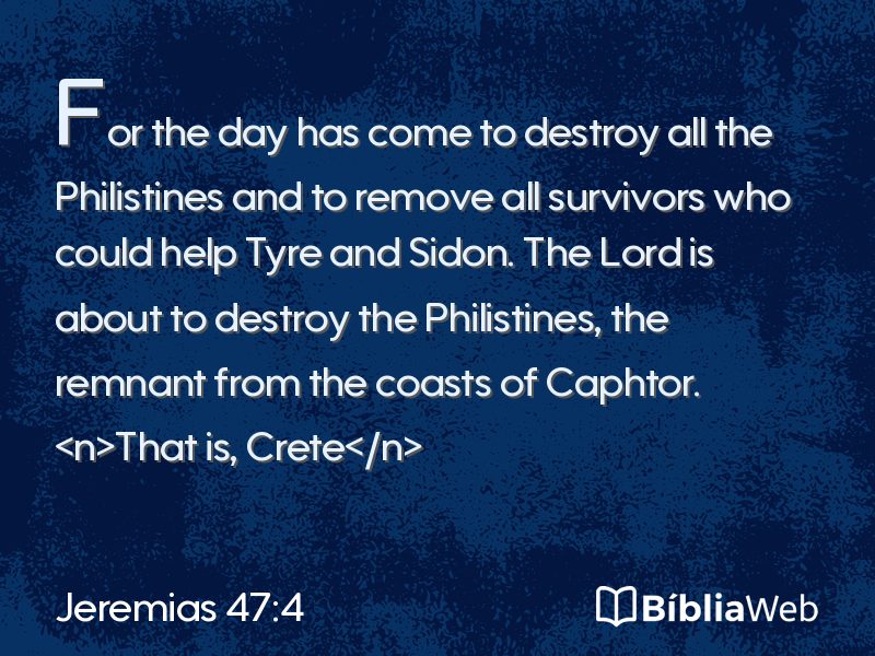 Jeremias 47:4 em imagem para compartilhar