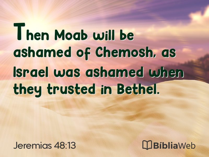 Jeremias 48:13 em imagem para compartilhar