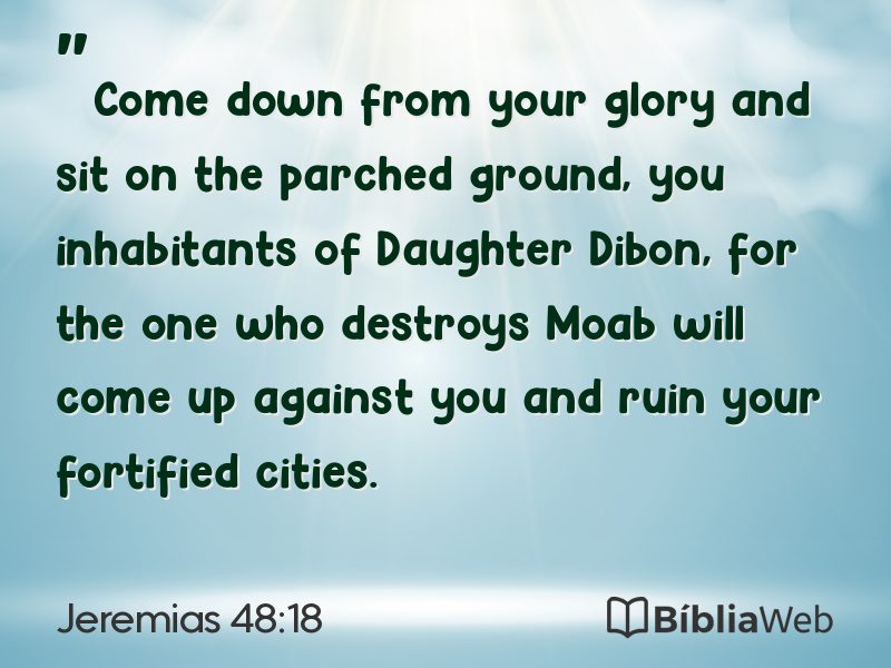 Jeremias 48:18 em imagem para compartilhar