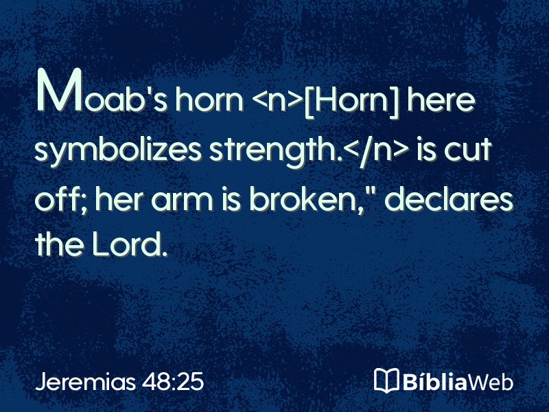 Jeremias 48:25 em imagem para compartilhar