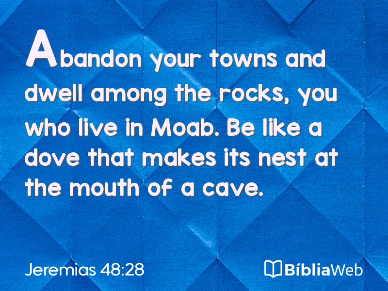 Jeremias 48:28 em imagem para compartilhar