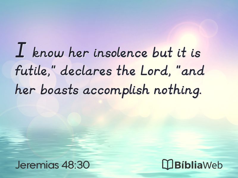 Jeremias 48:30 em imagem para compartilhar