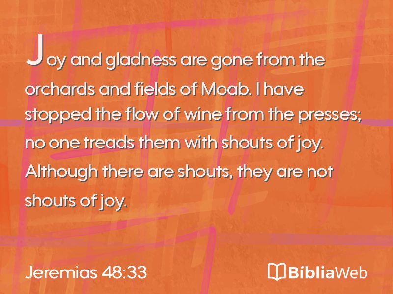 Jeremias 48:33 em imagem para compartilhar