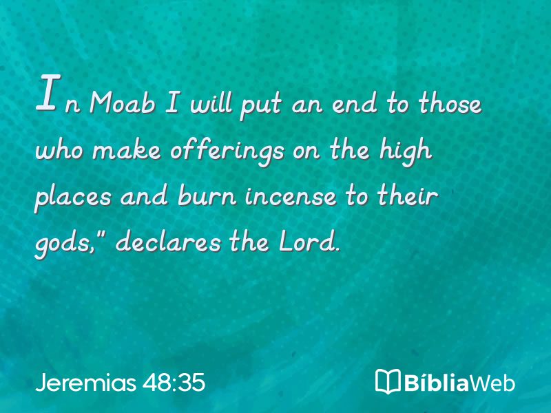 Jeremias 48:35 em imagem para compartilhar