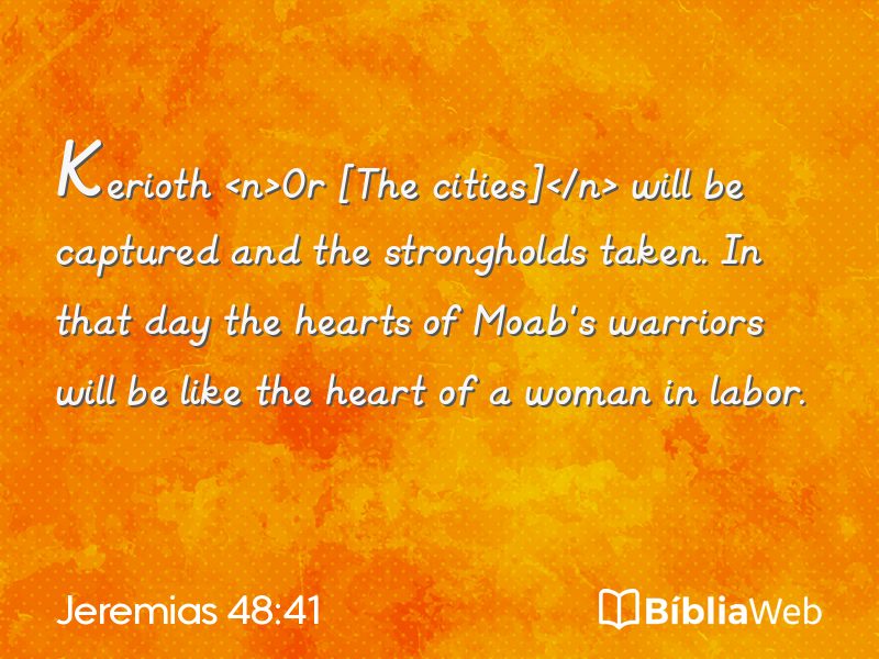 Jeremias 48:41 em imagem para compartilhar
