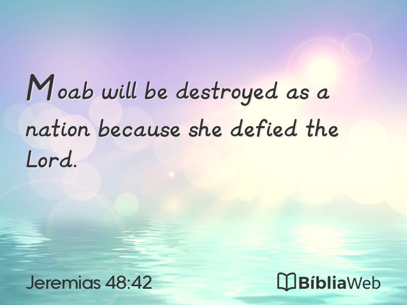 Jeremias 48:42 em imagem para compartilhar