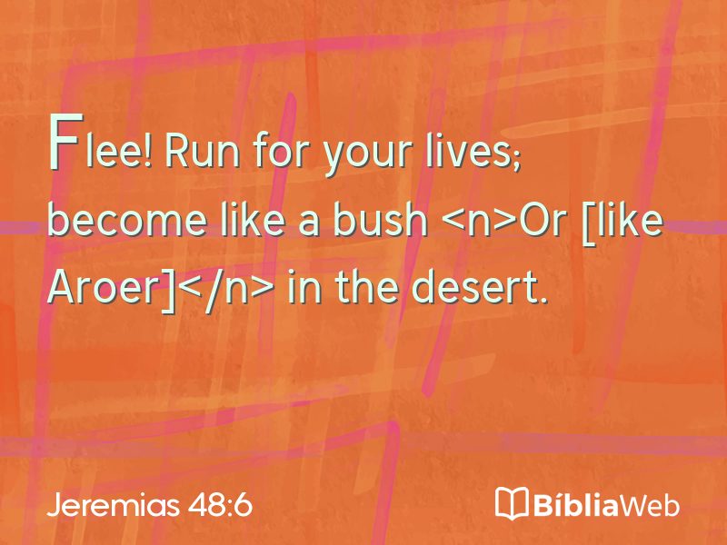 Jeremias 48:6 em imagem para compartilhar