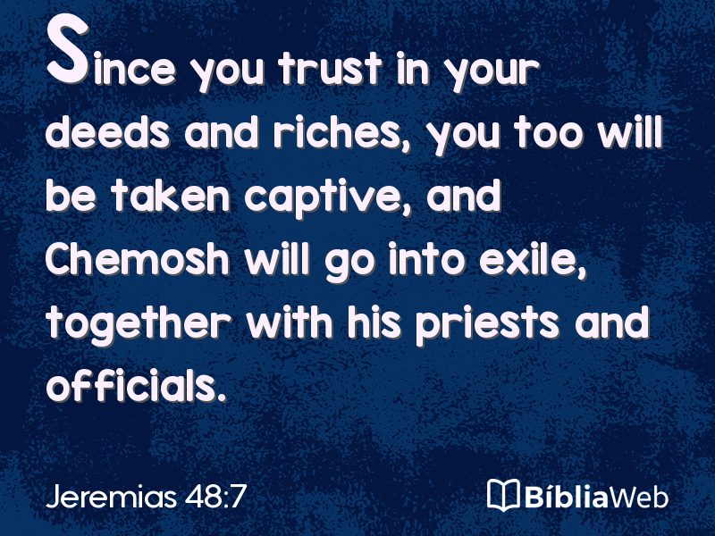 Jeremias 48:7 em imagem para compartilhar