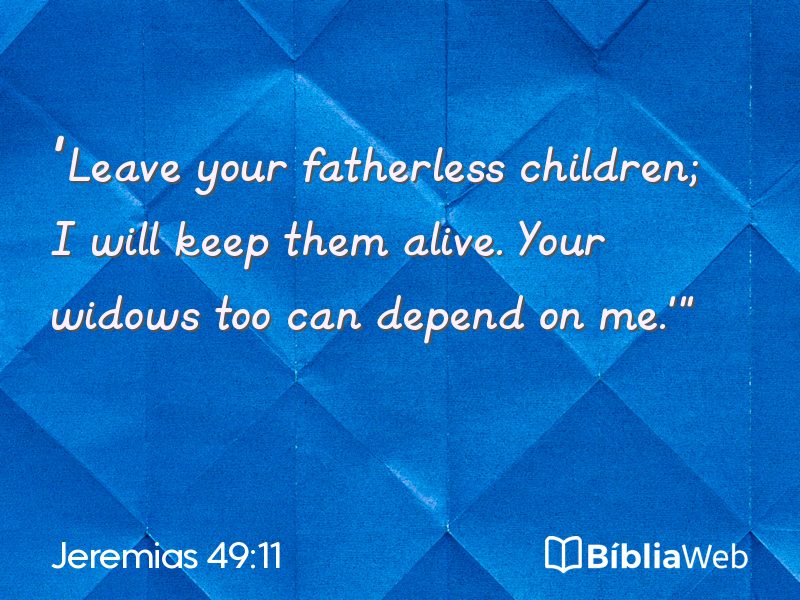 Jeremias 49:11 em imagem para compartilhar