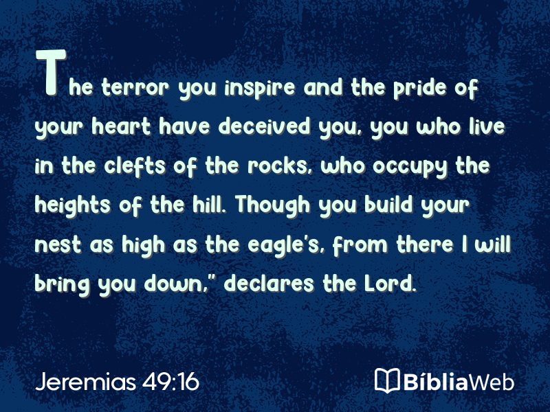 Jeremias 49:16 em imagem para compartilhar