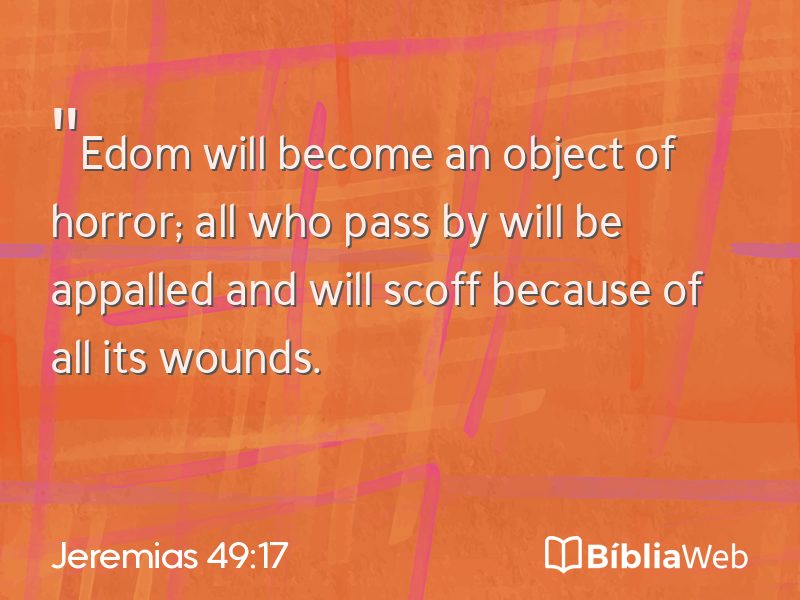 Jeremias 49:17 em imagem para compartilhar