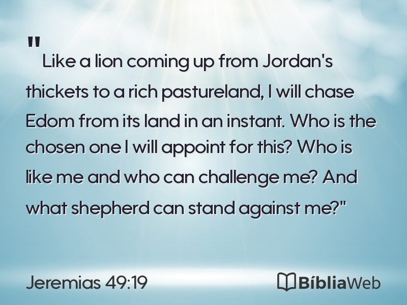 Jeremias 49:19 em imagem para compartilhar