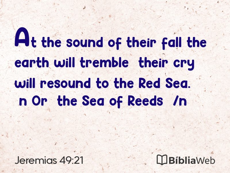Jeremias 49:21 em imagem para compartilhar