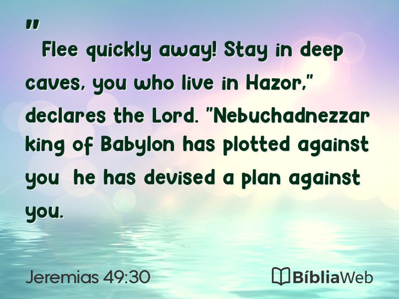 Jeremias 49:30 em imagem para compartilhar