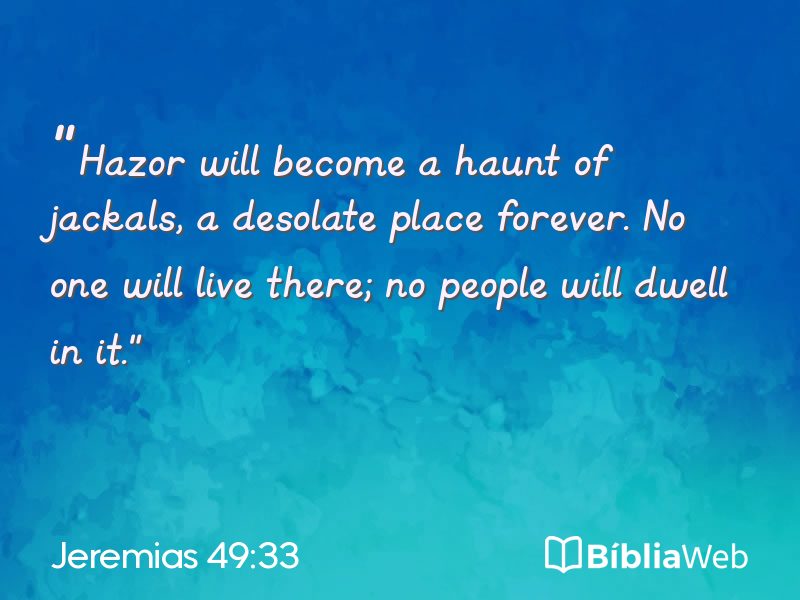 Jeremias 49:33 em imagem para compartilhar