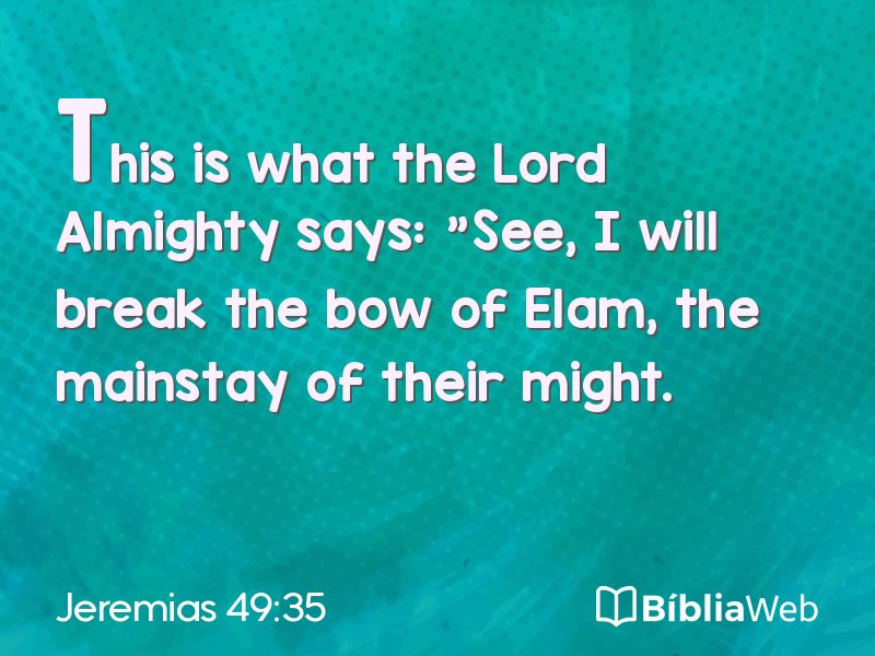 Jeremias 49:35 em imagem para compartilhar