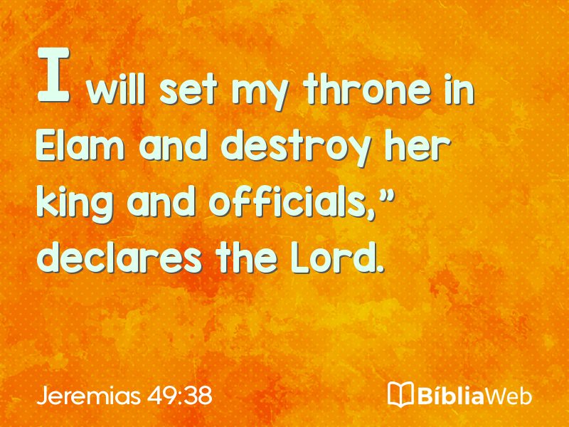 Jeremias 49:38 em imagem para compartilhar