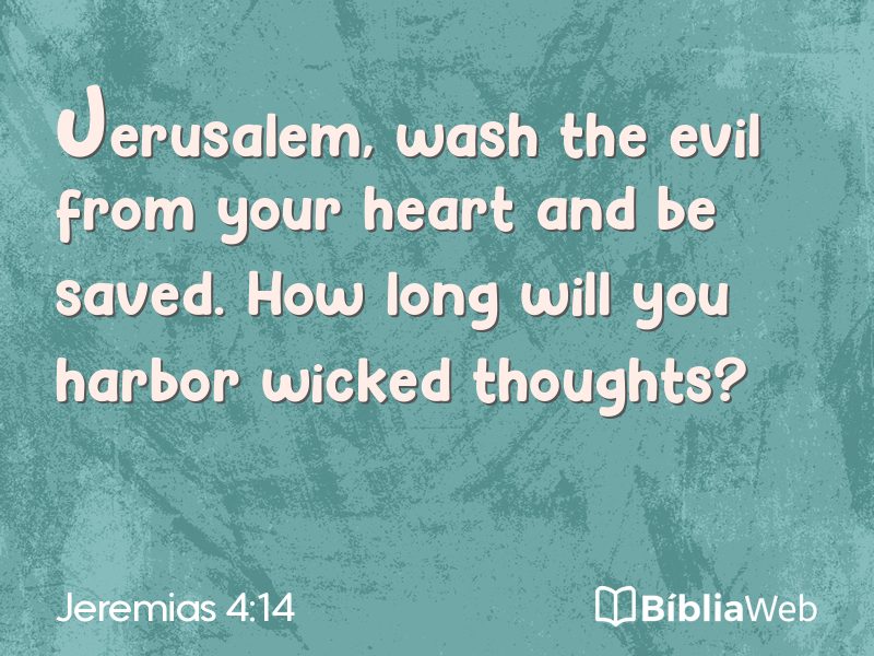 Jeremias 4:14 em imagem para compartilhar