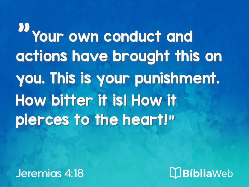Jeremias 4:18 em imagem para compartilhar
