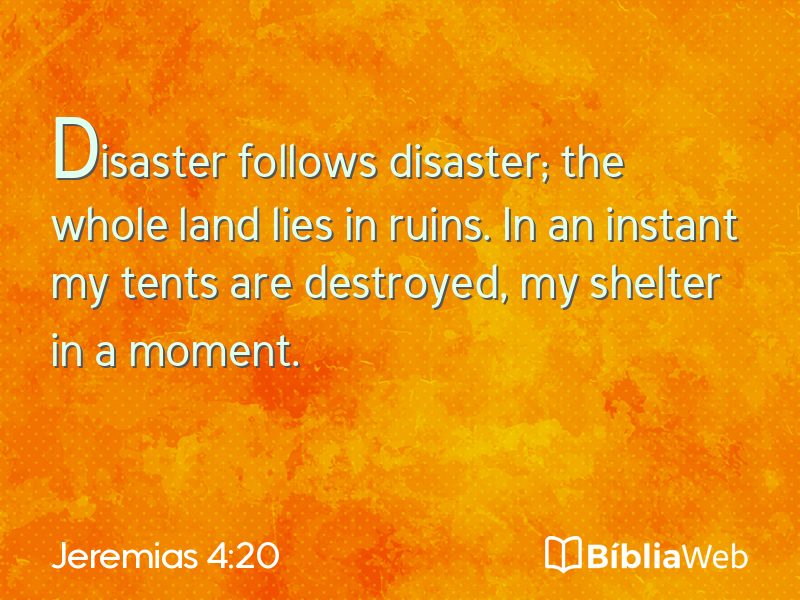 Jeremias 4:20 em imagem para compartilhar