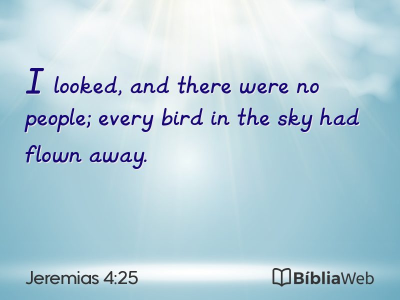 Jeremias 4:25 em imagem para compartilhar